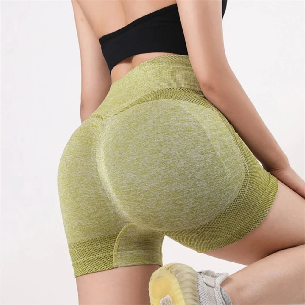 Women Yoga Shorts High Waist Workout Shorts Fitness Yoga Lift Butt Fitness Ladies Yoga Gym Running Short Pants Sportswear