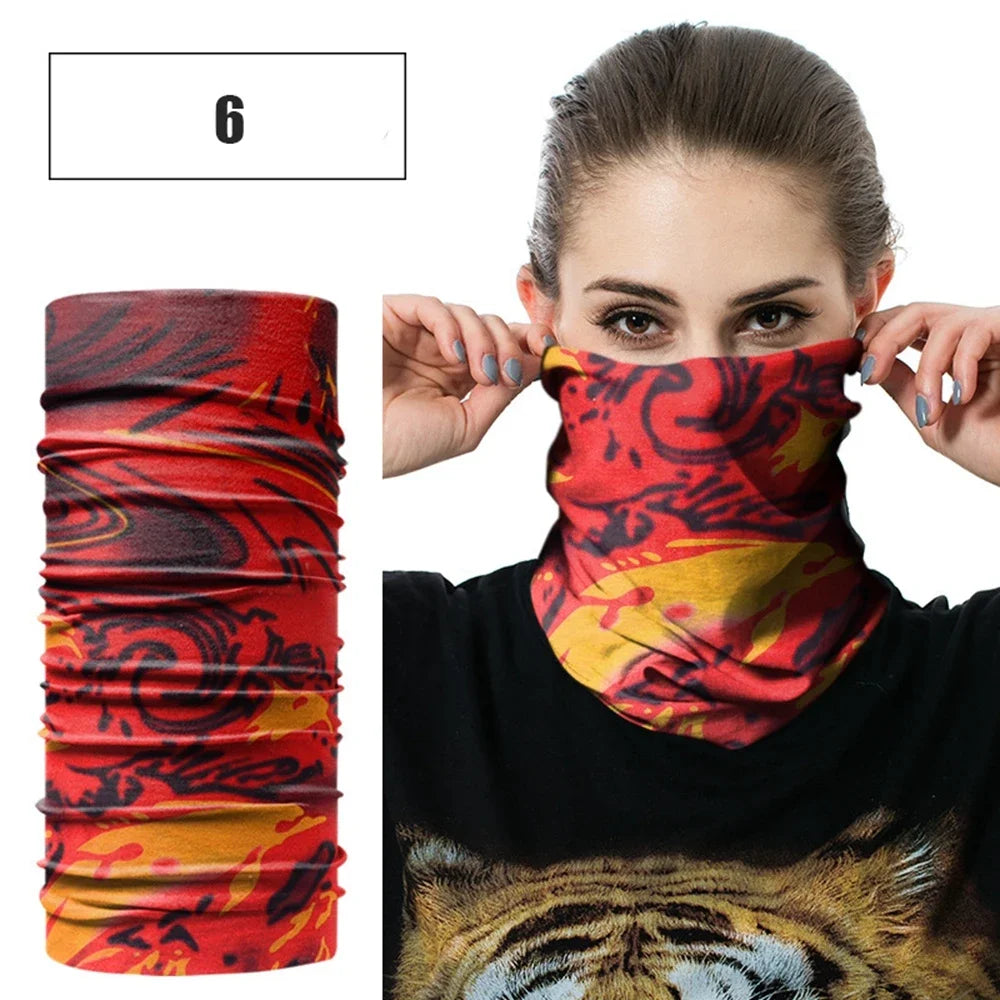 Fashion Men Women Head Face Neck Sunshade Collar Gaiter Tube Bandana Scarf  Sports Headwear Scarf Dustproof Outdoor Fishing