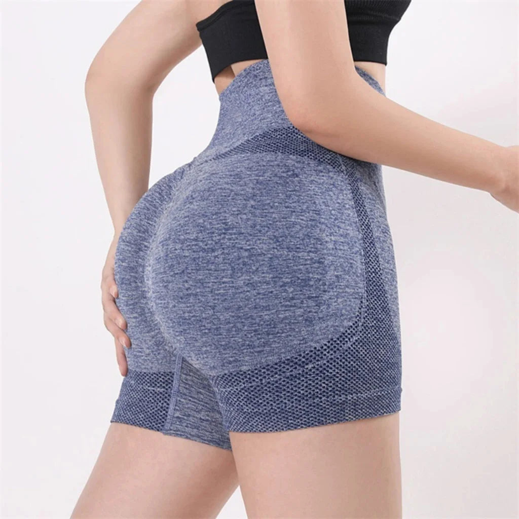 Women Yoga Shorts High Waist Workout Shorts Fitness Yoga Lift Butt Fitness Ladies Yoga Gym Running Short Pants Sportswear