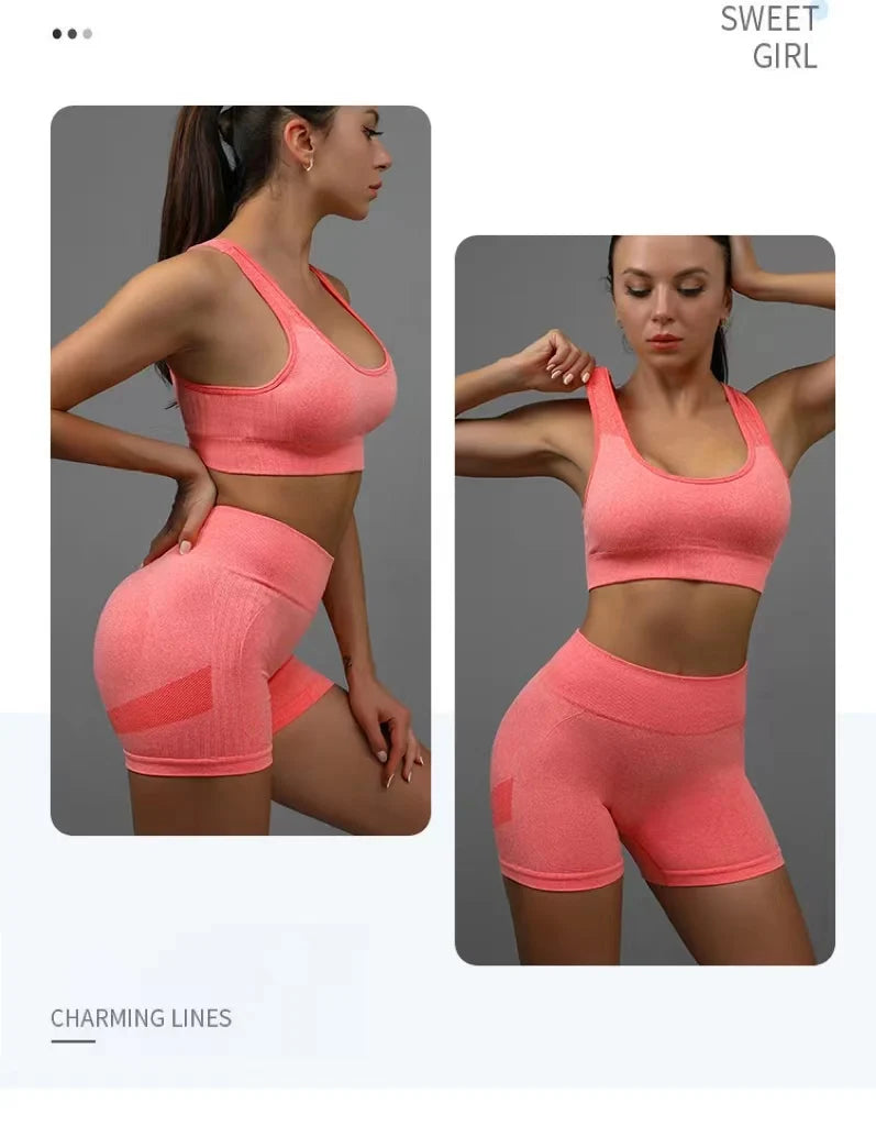 Women Yoga Shorts High Waist Butt Lifting Workout Fitness Tights Tummy Control Gym Running Stretched Pants Casual Sportswear