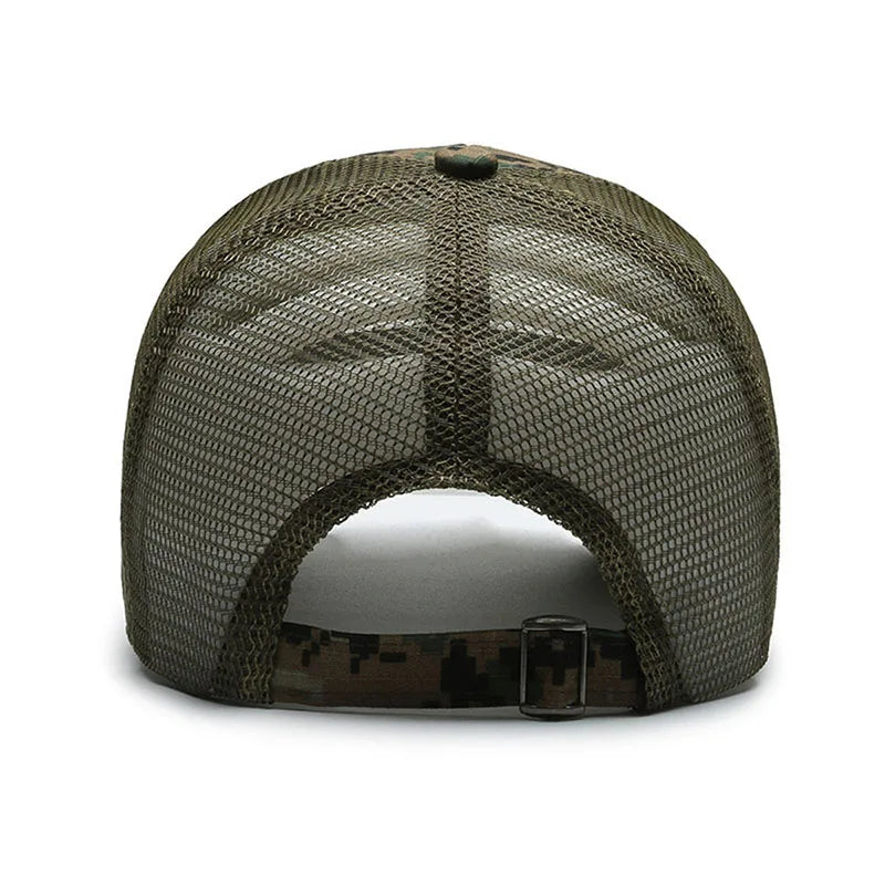 Men American Flag Camouflage Baseball Cap Male Outdoor Breathable Tactics Mountaineering Peaked Hat Adjustable Stylish Casquette