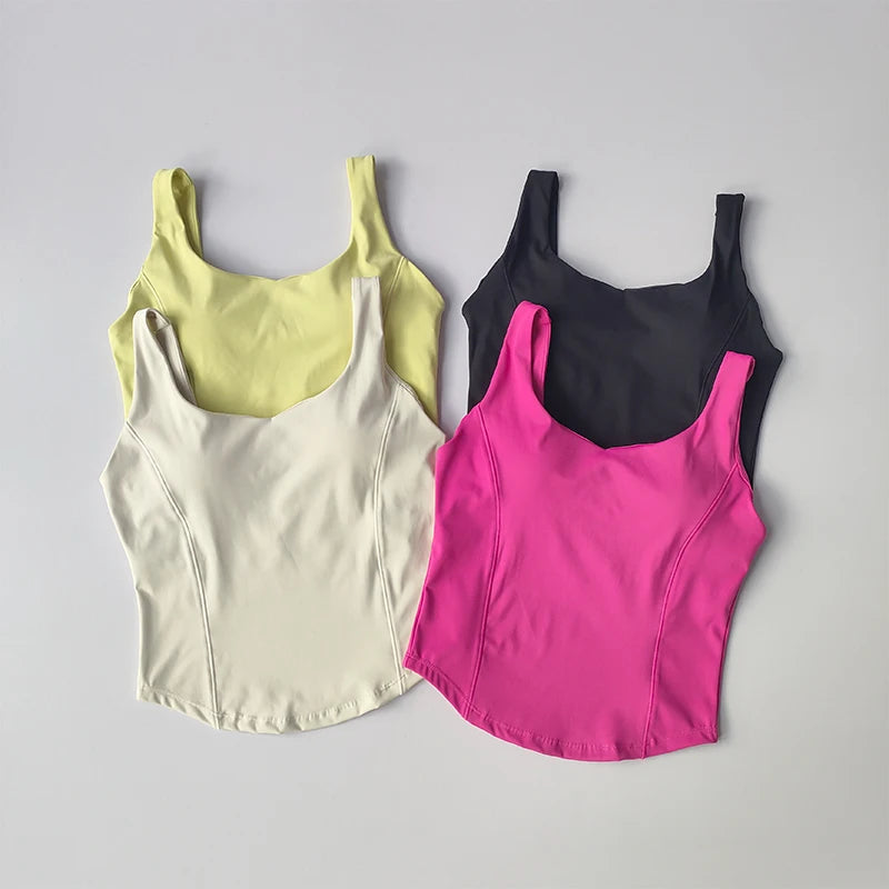 Women Sexy Sports Bra Crop Tops Tube Top Bra Female Streetwear Sleeveless Camis Seamless Sport Lingerie Tee Crop Top Sports Vest