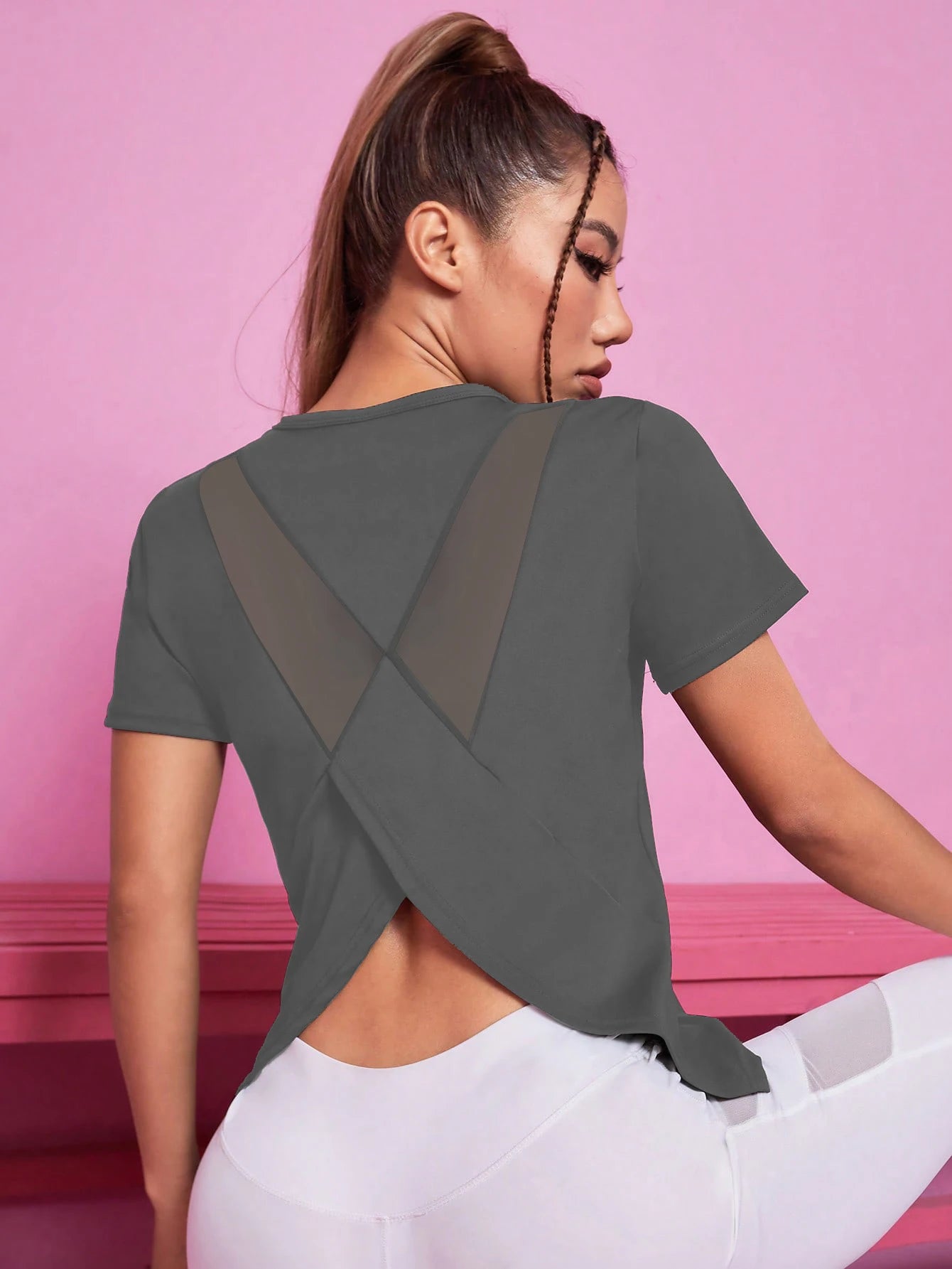 Women Seamless Yoga T-Shirt Female Fitness Crop Top Workout Gym Training Shirts Athletic Short Sleeve Yoga T-shirts Sportswear