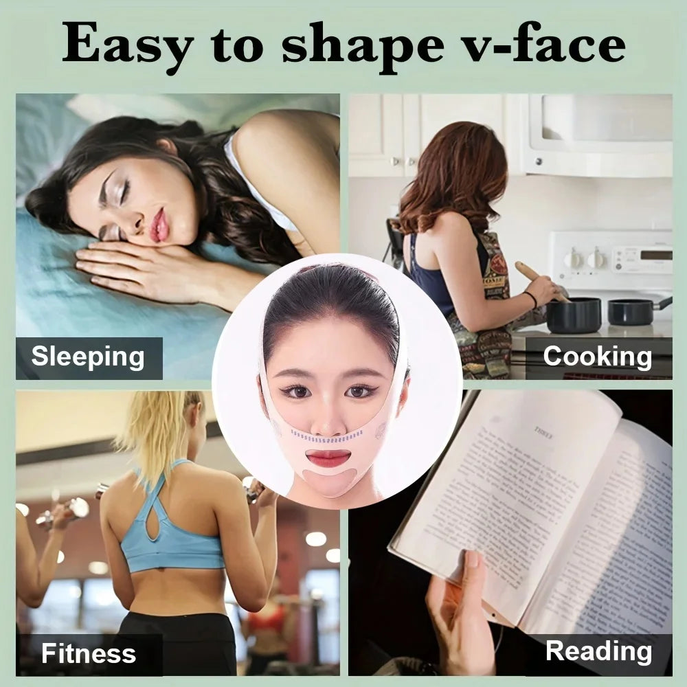 Beauty Face Sculpting Sleep Bandage, Double Chin Reducer, V-Shaped Slimming Face Mask, Reusable Facial Lifting Beauty Tool