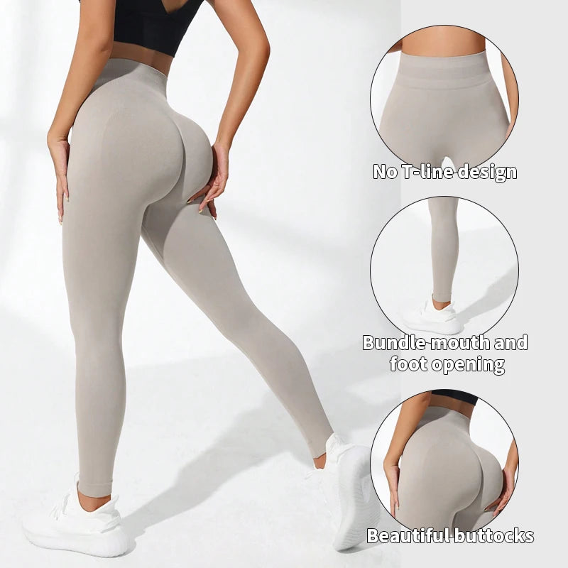 Women's High Waist Yoga Leggings Seamless High Stretchy Butt Lifting Breathable Sports Pants for Women Gym Leggings