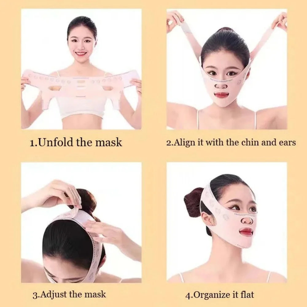 Beauty Face Sculpting Sleep Bandage, Double Chin Reducer, V-Shaped Slimming Face Mask, Reusable Facial Lifting Beauty Tool