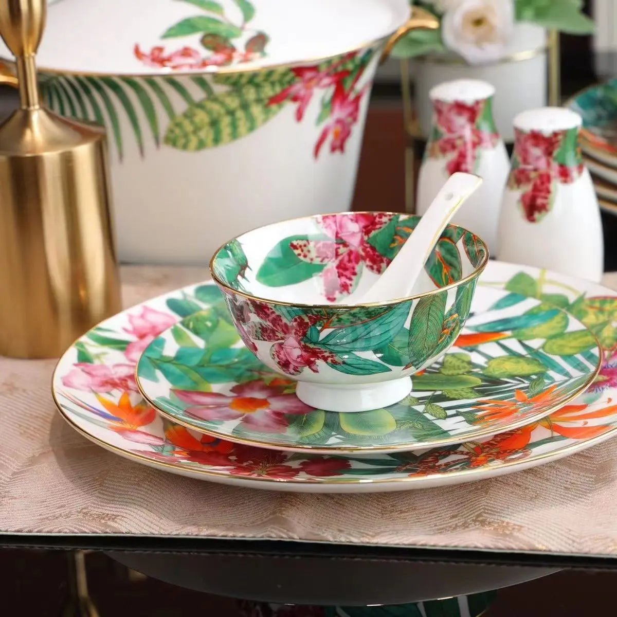 Single Green Leaf Tableware, Food Plates, Coffeeware, Teaware, Coffee Cup Saucers, Mug, Bowl, Dinner Plate, Tray, for Kitchen