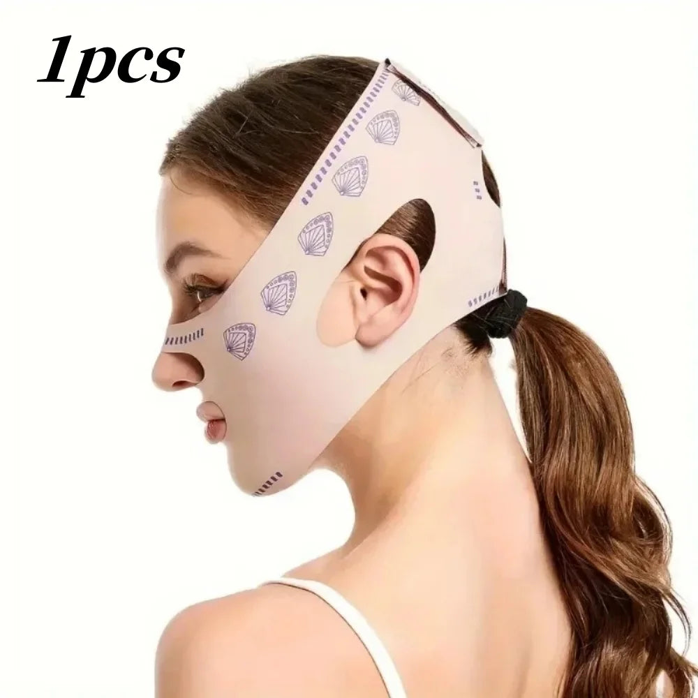 Beauty Face Sculpting Sleep Bandage, Double Chin Reducer, V-Shaped Slimming Face Mask, Reusable Facial Lifting Beauty Tool