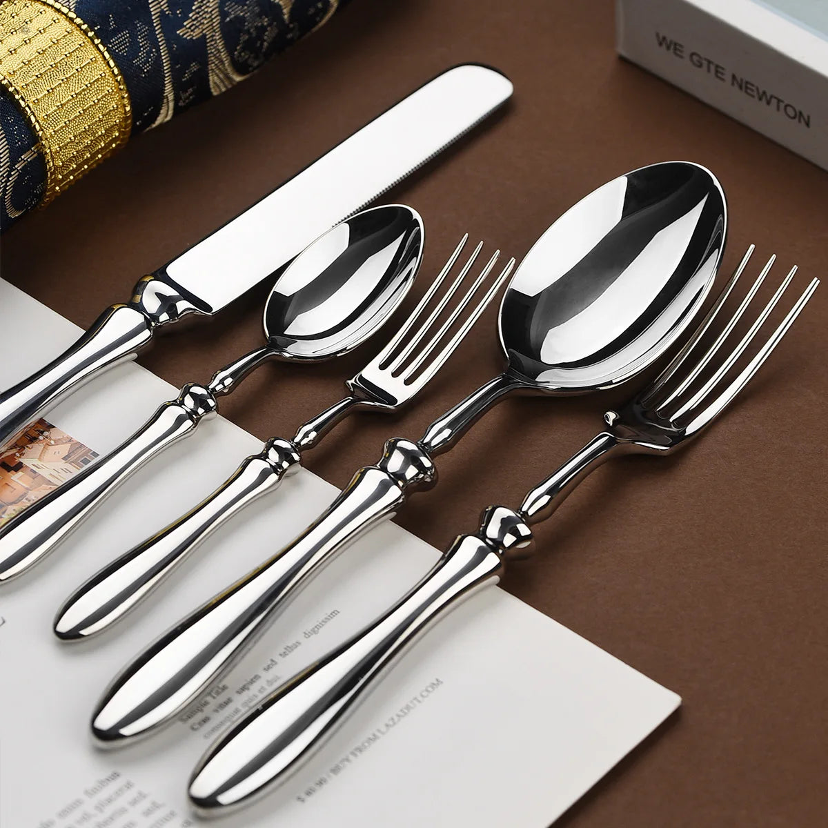 304 stainless steel knives, forks, gourd handles, high-end steakhouses, western knives, , spoons, restaurants, hotel tableware