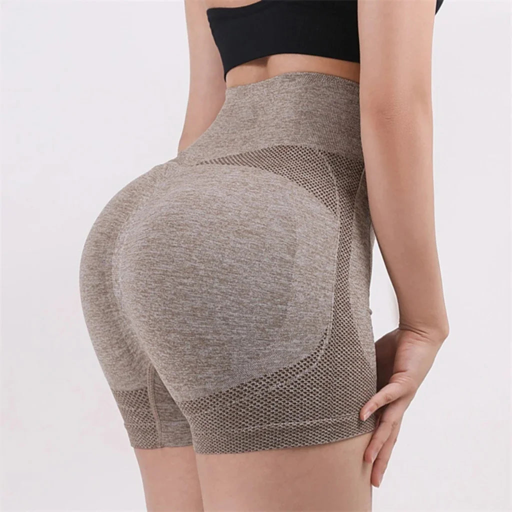 Women Yoga Shorts High Waist Workout Shorts Fitness Yoga Lift Butt Fitness Ladies Yoga Gym Running Short Pants Sportswear