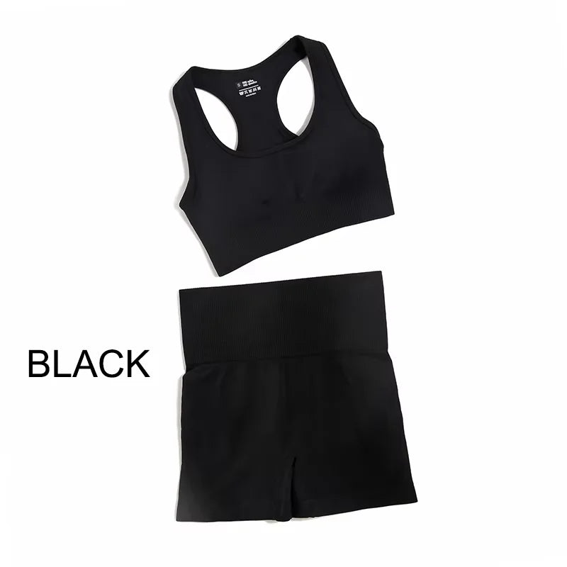 WAREBALL 2/3/4pcs Seamless Yoga Set Gym Clothes Sportswear Yoga Suits For Women Fitness Set Tracksuits Sports Bra Gym Leggings