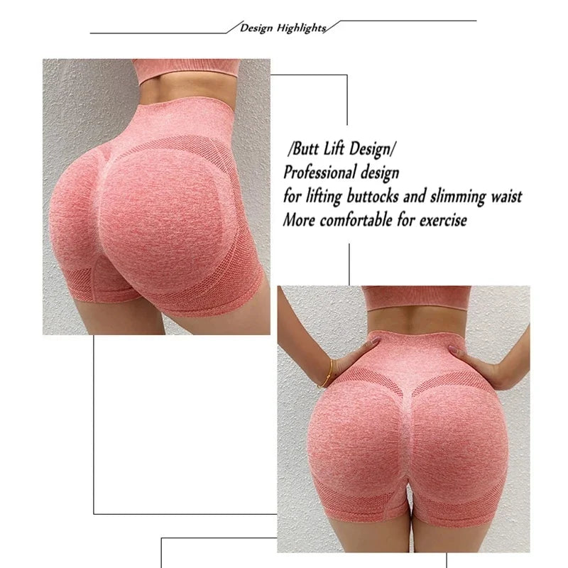 Women Yoga Shorts High Waist Workout Shorts Fitness Yoga Lift Butt Fitness Ladies Yoga Gym Running Short Pants Sportswear