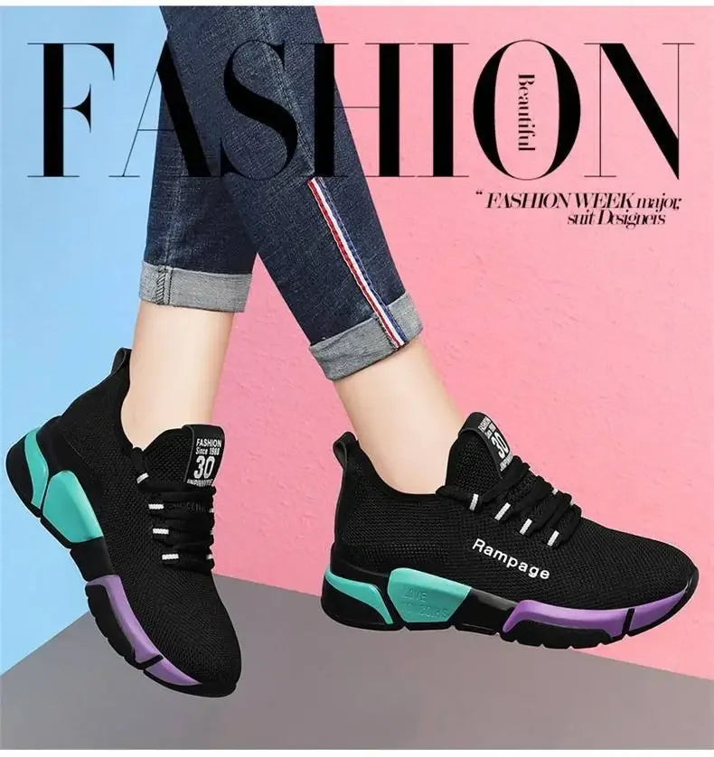 Women's shoes new comfortable women's shoes spring and autumn versatile lace up comfortable lightweight sports shoes