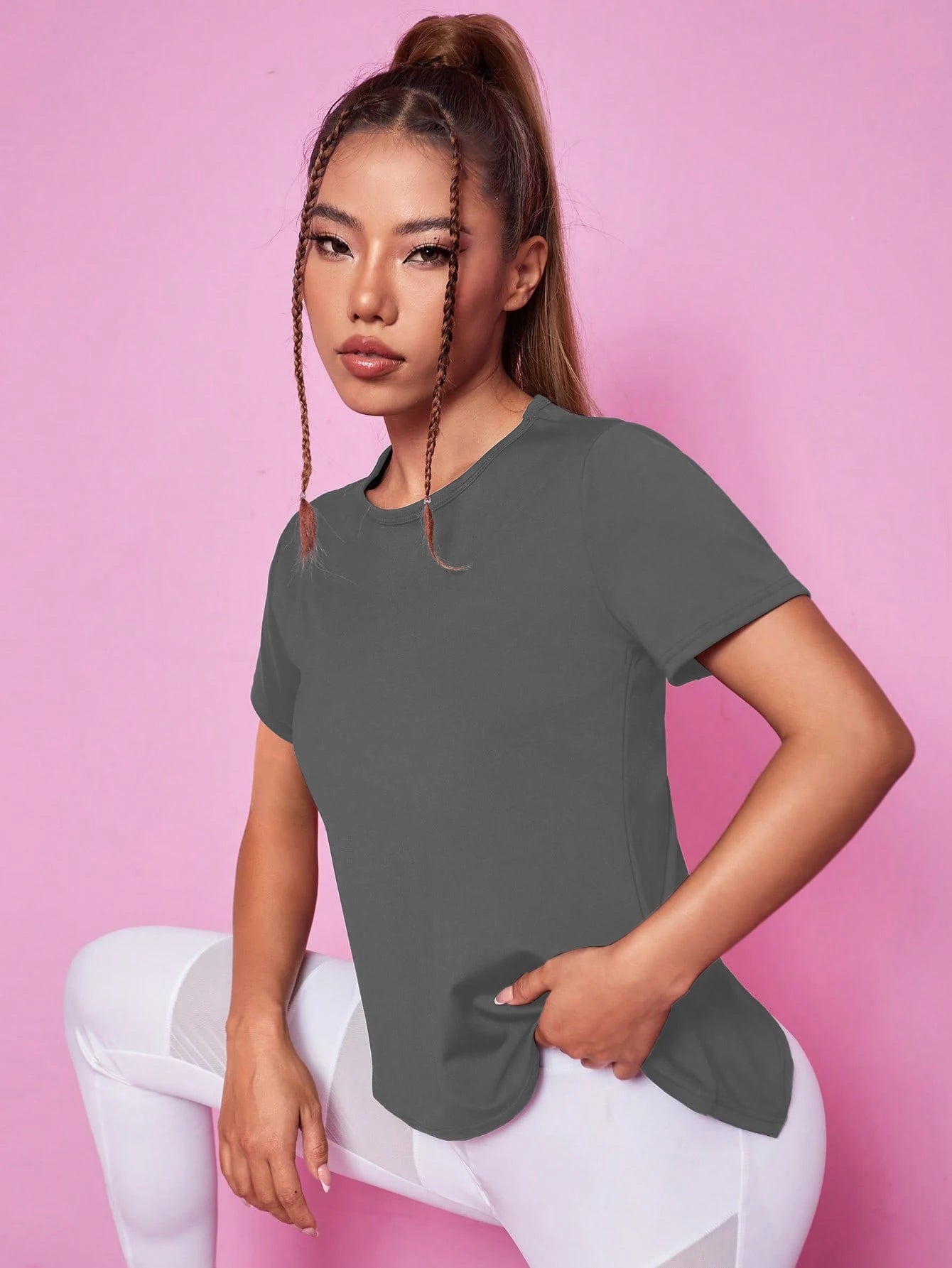 Women Seamless Yoga T-Shirt Female Fitness Crop Top Workout Gym Training Shirts Athletic Short Sleeve Yoga T-shirts Sportswear