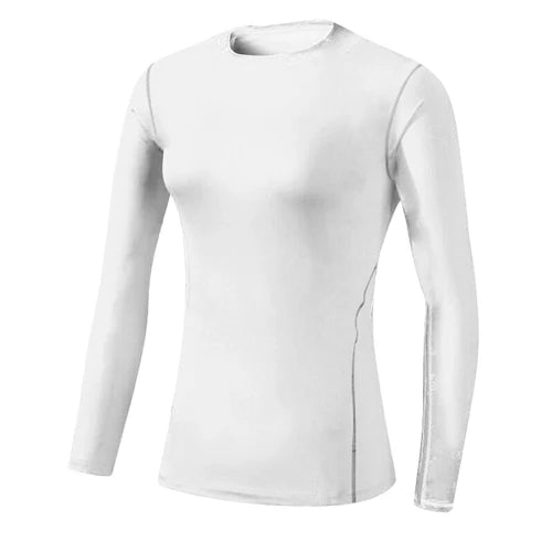 Base Layer Fitness Sport Shirt Quick Dry Women long Sleeves Top Gym jogging lady T-shirt Train Workout Clothing White Yoga Shirt