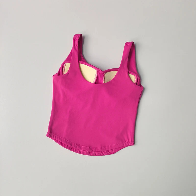 Women Sexy Sports Bra Crop Tops Tube Top Bra Female Streetwear Sleeveless Camis Seamless Sport Lingerie Tee Crop Top Sports Vest