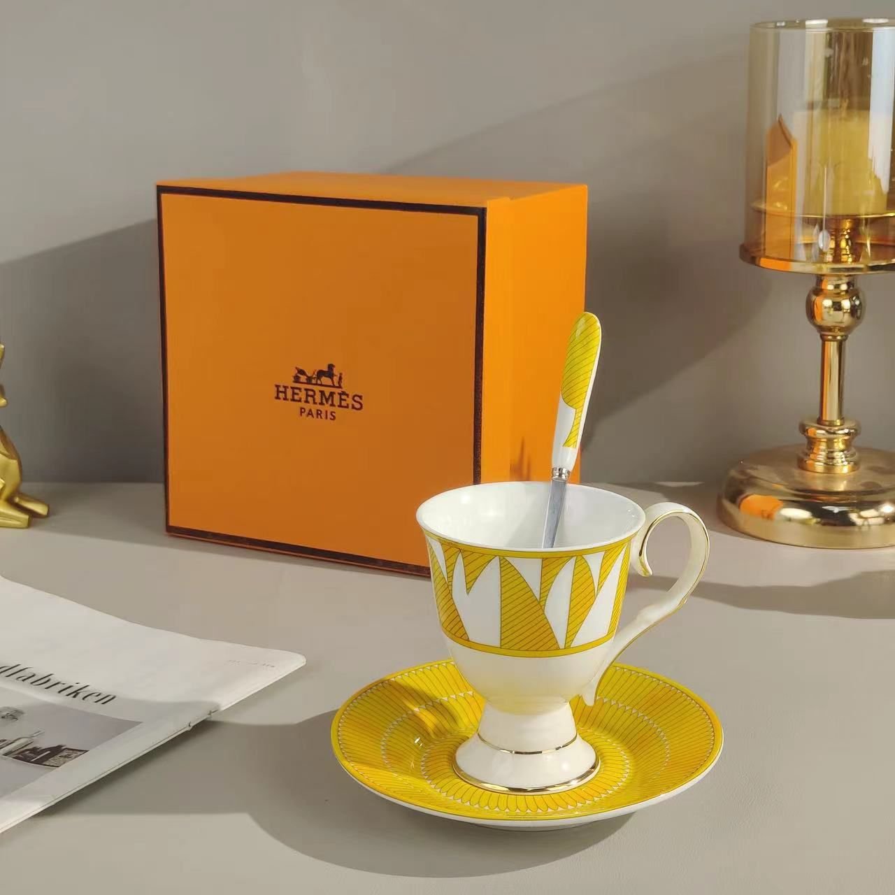 Cup with spoon from Hermes - Image 6 of 7