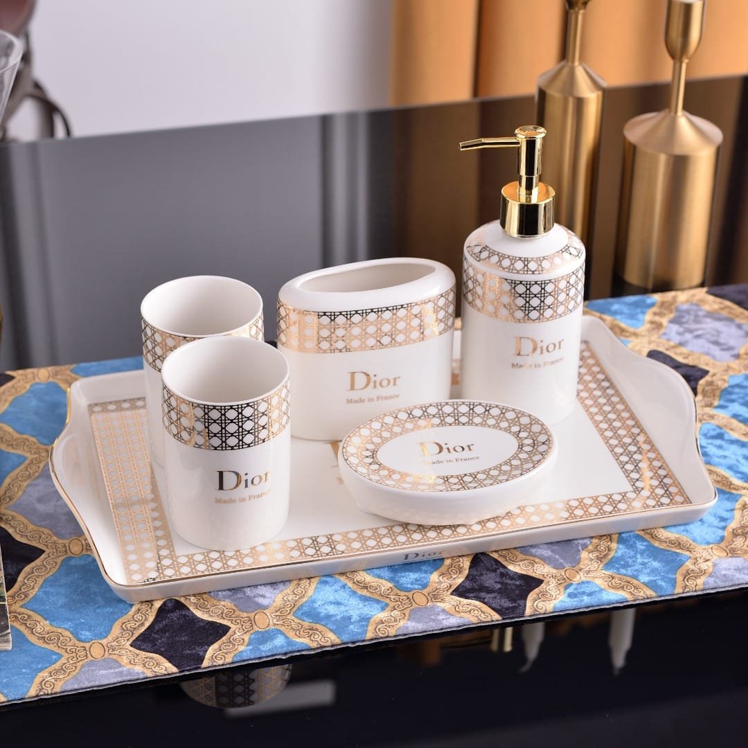 Bathroom set of five pieces - Dior Bathroom Accessories | Aleppo Gift UAE