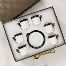 BVLGARI Turkish Coffee Cups 6 and Saucers - Bvlgari Turkish Coffee Cups | Aleppo Gift UAE