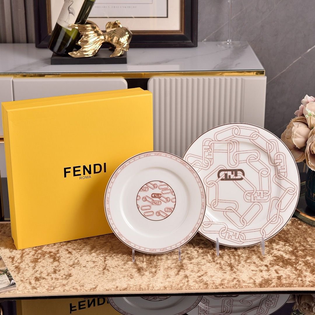 Fendi plates set of two - Fendi Plates | Aleppo Gift UAE