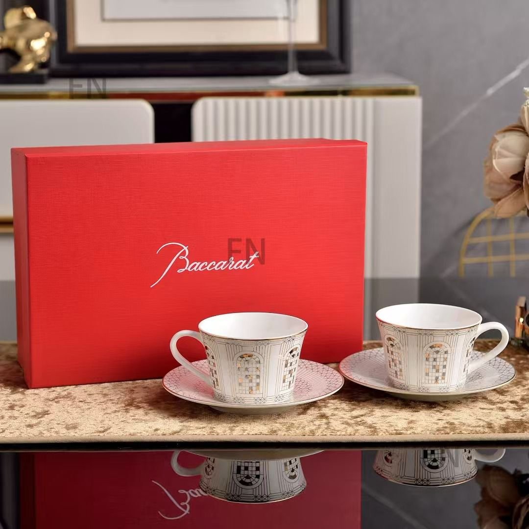Baccarat Tea set of two cups - Image 2 of 2