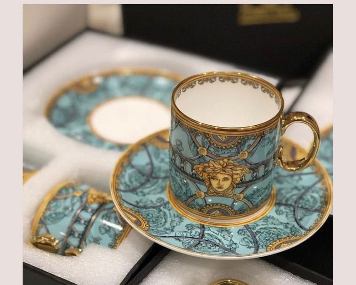 Versace Turkish Coffee cups - Versace Turkish Coffee Cups | Aleppo Gift UAE