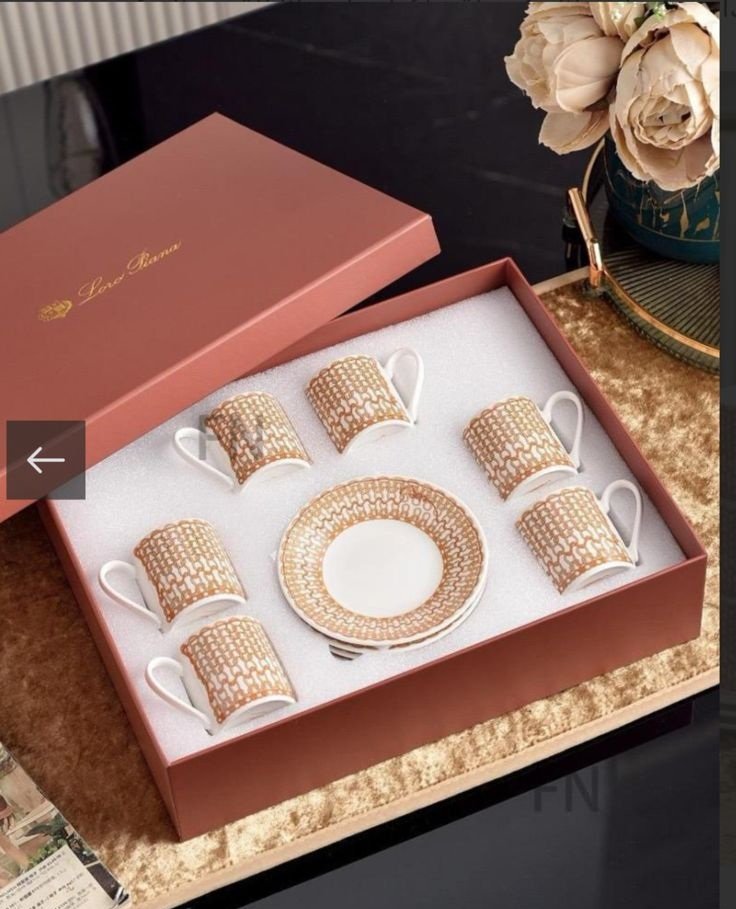 Loro Piana Turkish Coffee cups set of six - Loro Piana Turkish Coffee Cups | Aleppo Gift UAE
