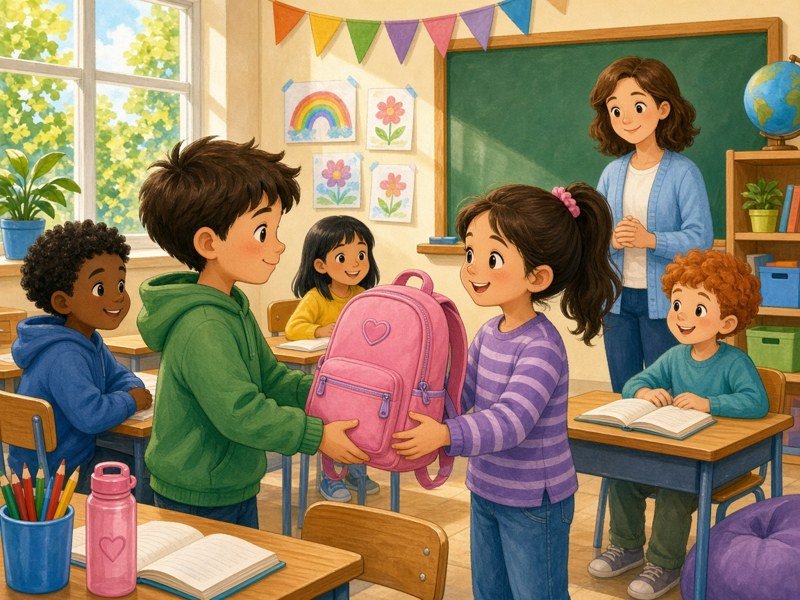 كريم والحقيبة الوردية