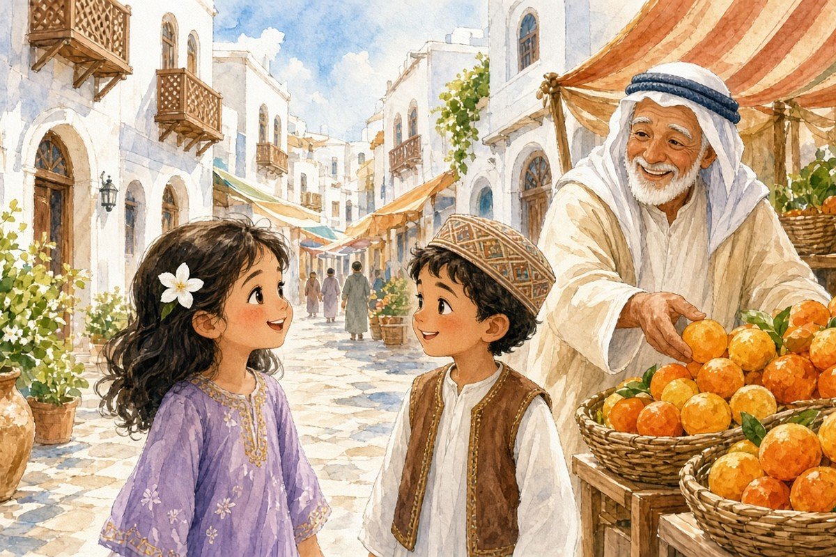 لِيلي وَالبَبَّغاءُ زَعْتَرُ يَقولانِ «مَرْحَبًا» لِلسّوقِ كُلِّهِ