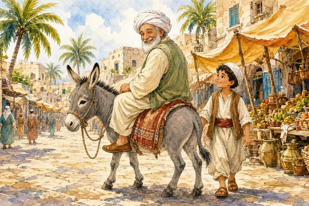 Juha, His Son and the Little Grey Donkey