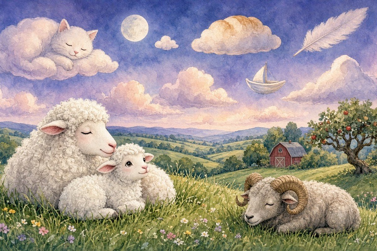 Snowdrop the Lamb Counts the Clouds Instead of Sheep