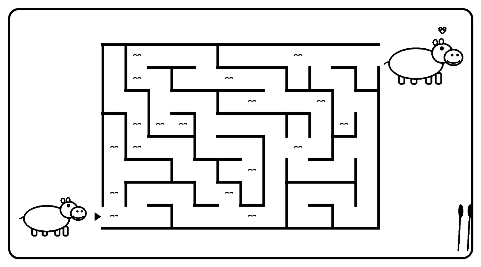 Maze: Help Tobi the Baby Hippo Swim to Mama