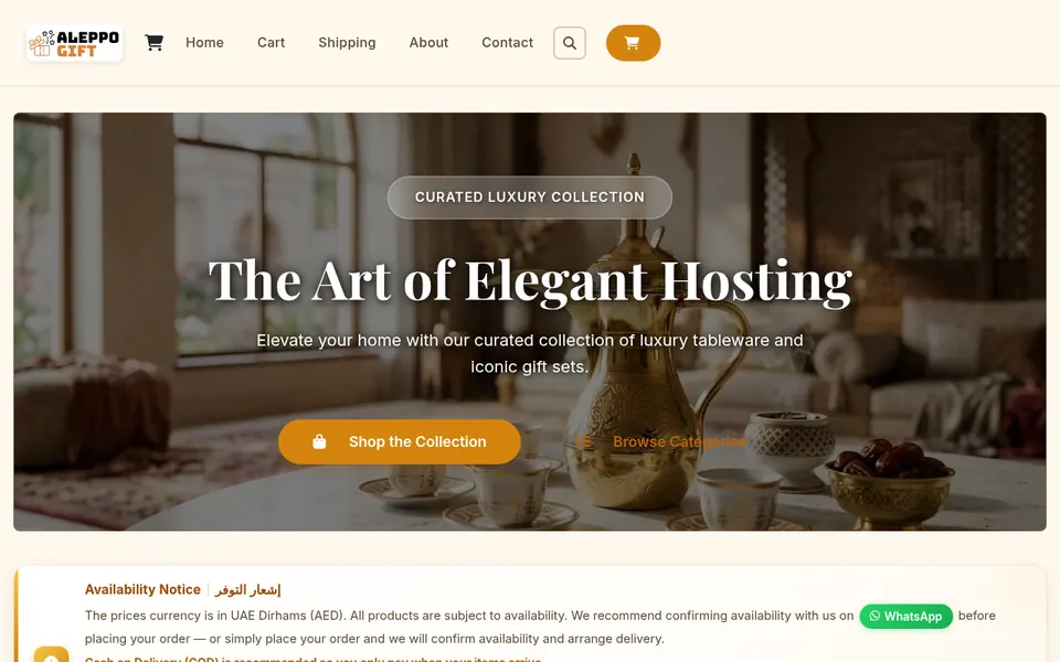 Aleppo Gift — Home & Tableware Store (UAE)