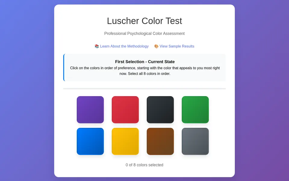 Luscher Color Test — Online Personality Test