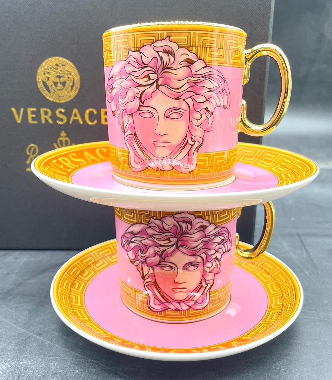 New design Versace cup set of 2 - Versace Cups | Aleppo Gift UAE