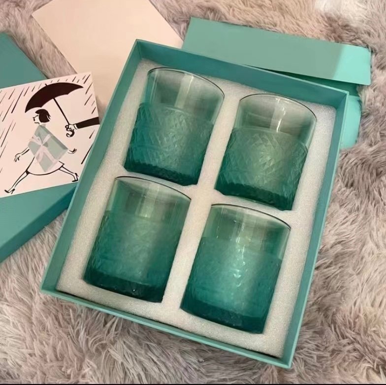 Tiffany glass set of 4 PCS - Tiffany Cups | Aleppo Gift UAE