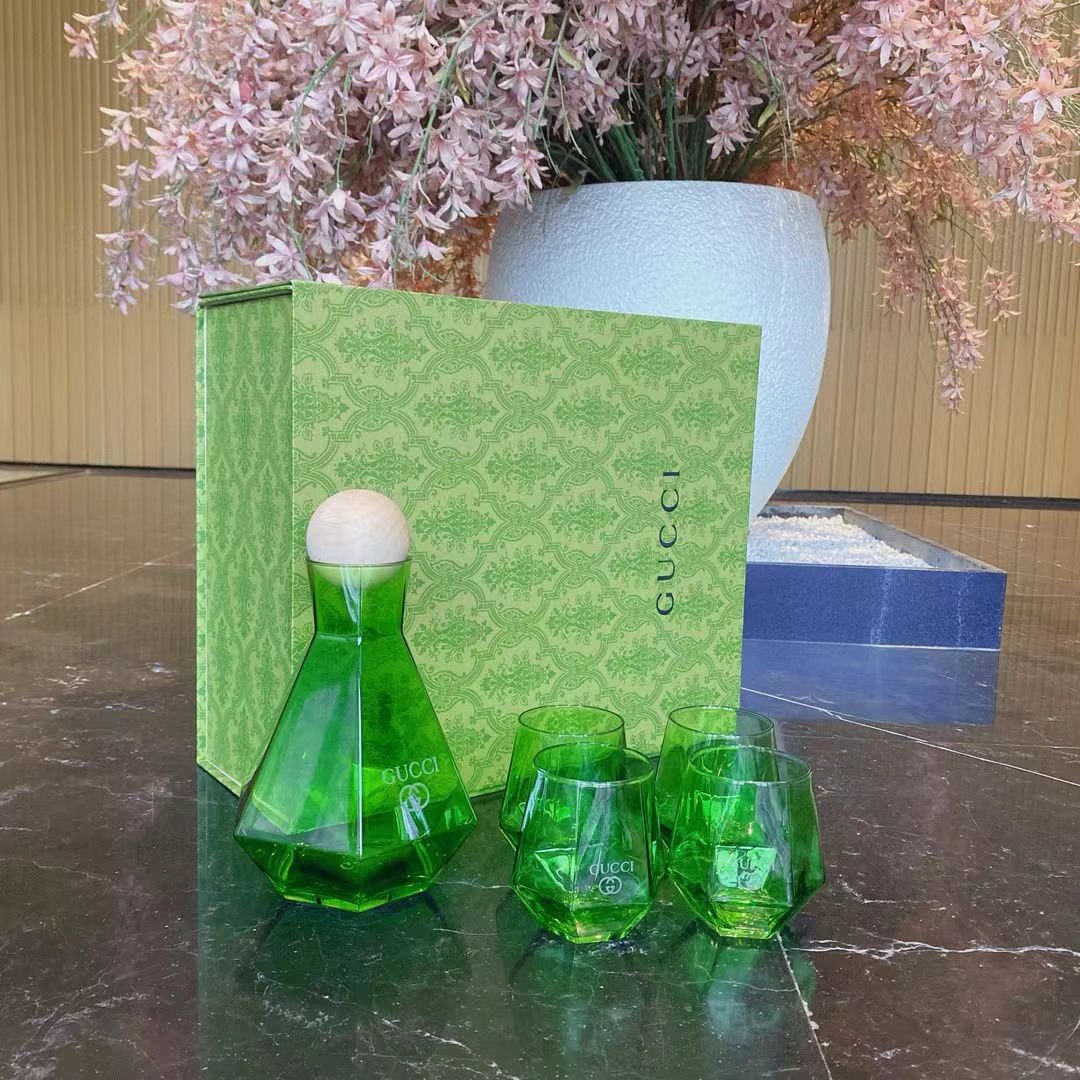 A jug and four glasses from Gucci - Gucci Kitchen and Dining | Aleppo Gift UAE