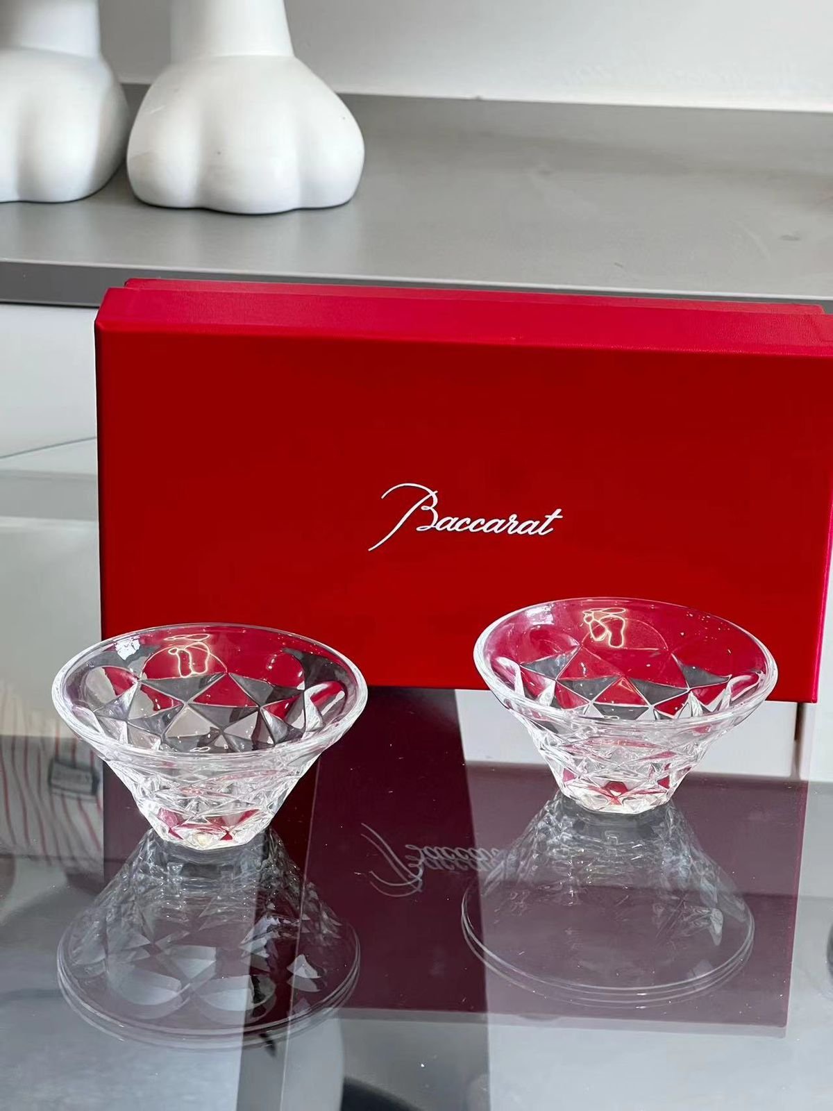 Baccarat set of two transparent bowls  - BACCARAT Kitchen and Dining | Aleppo Gift UAE