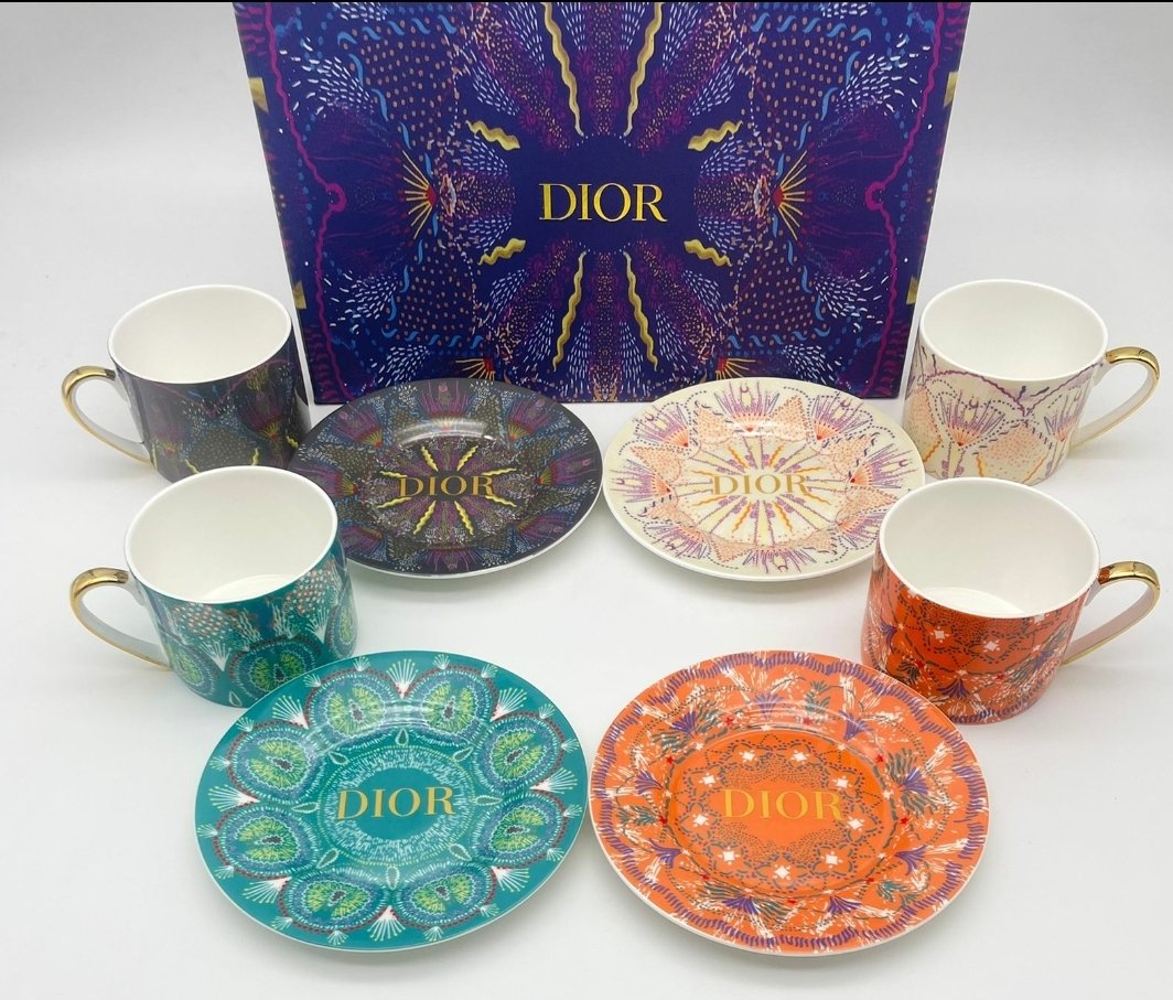 cup set of two tea cups with 4 colors available - Dior Cups | Aleppo Gift UAE