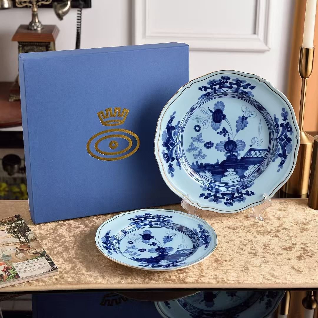 Ginori Plates set of two Blue Plates - Ginori Plates | Buy Online in UAE