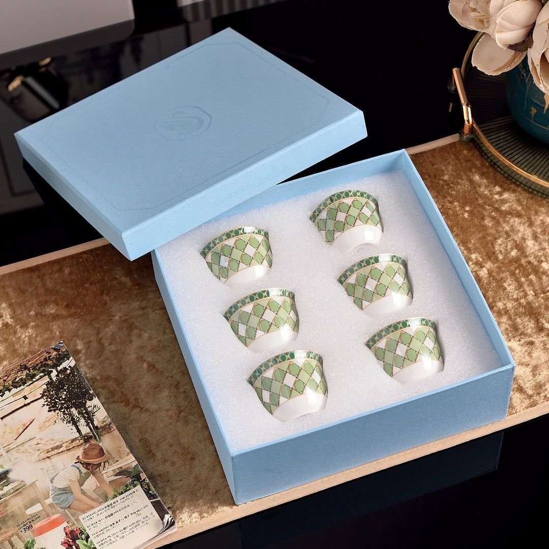 Swarovski Arabic coffee set of six cups,  available with many colors - Image 2 of 2