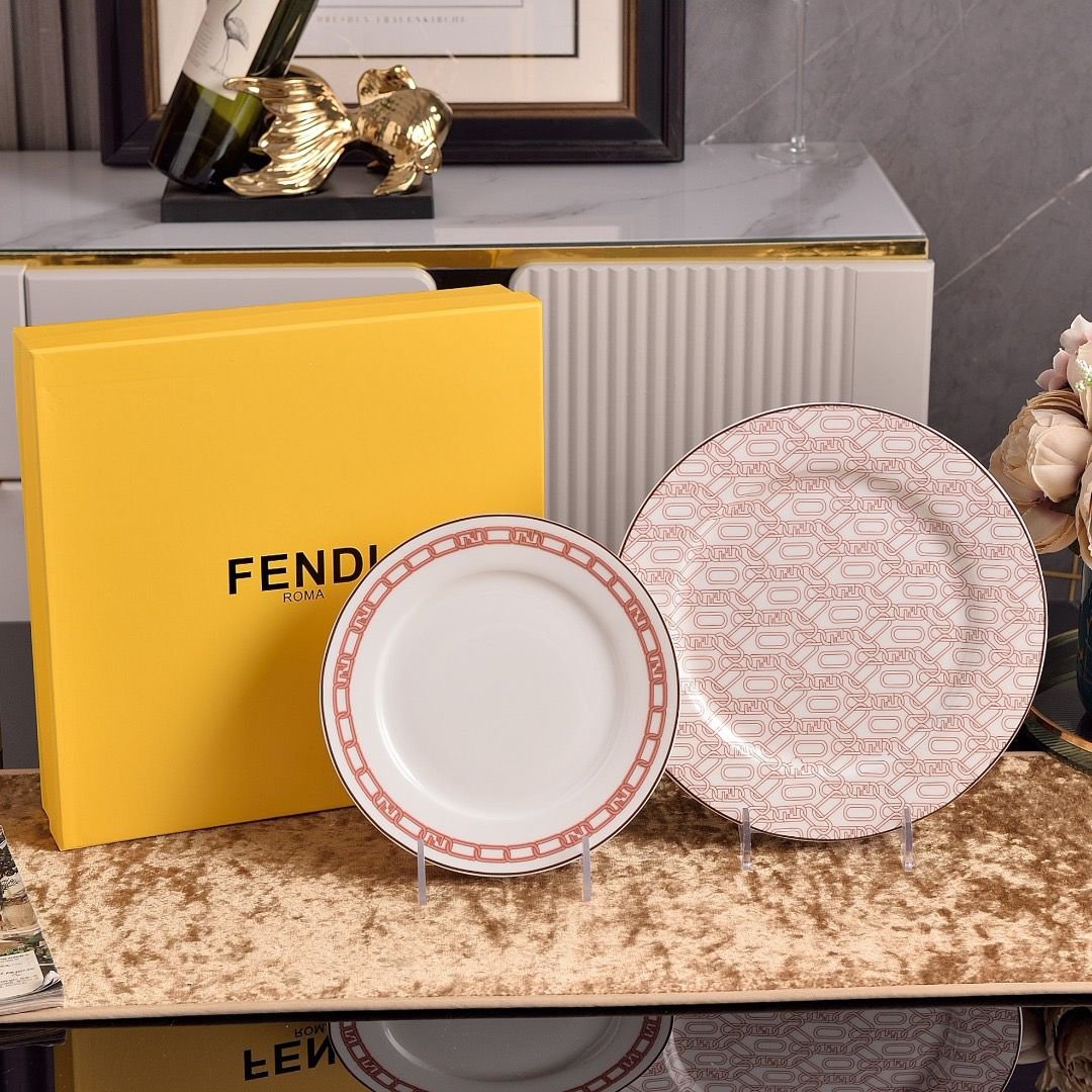 Fendi plates set of two - Fendi Plates | Buy Online in UAE