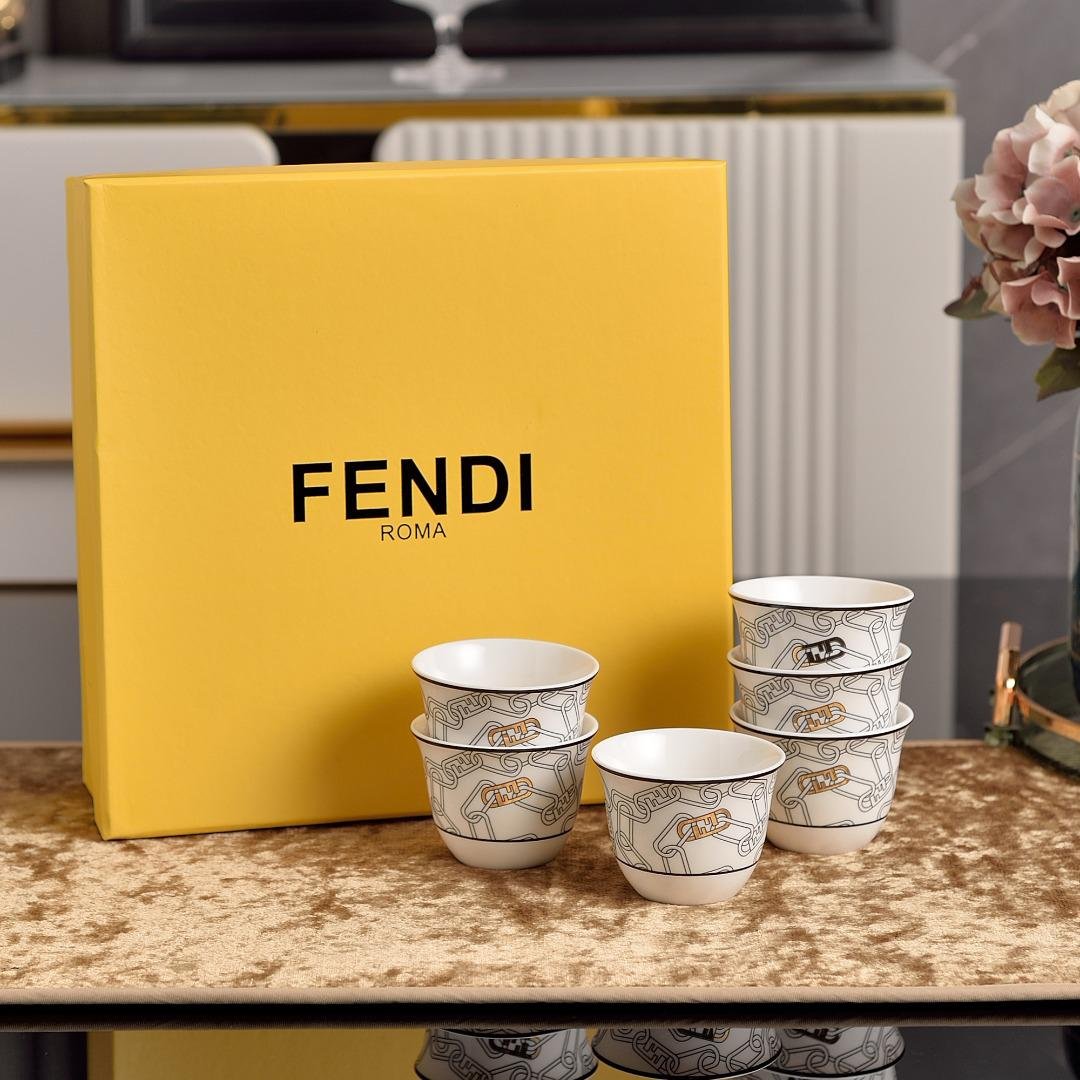 Fendi Arabic Coffee set of six cups - Fendi Arabic Coffee | Aleppo Gift UAE